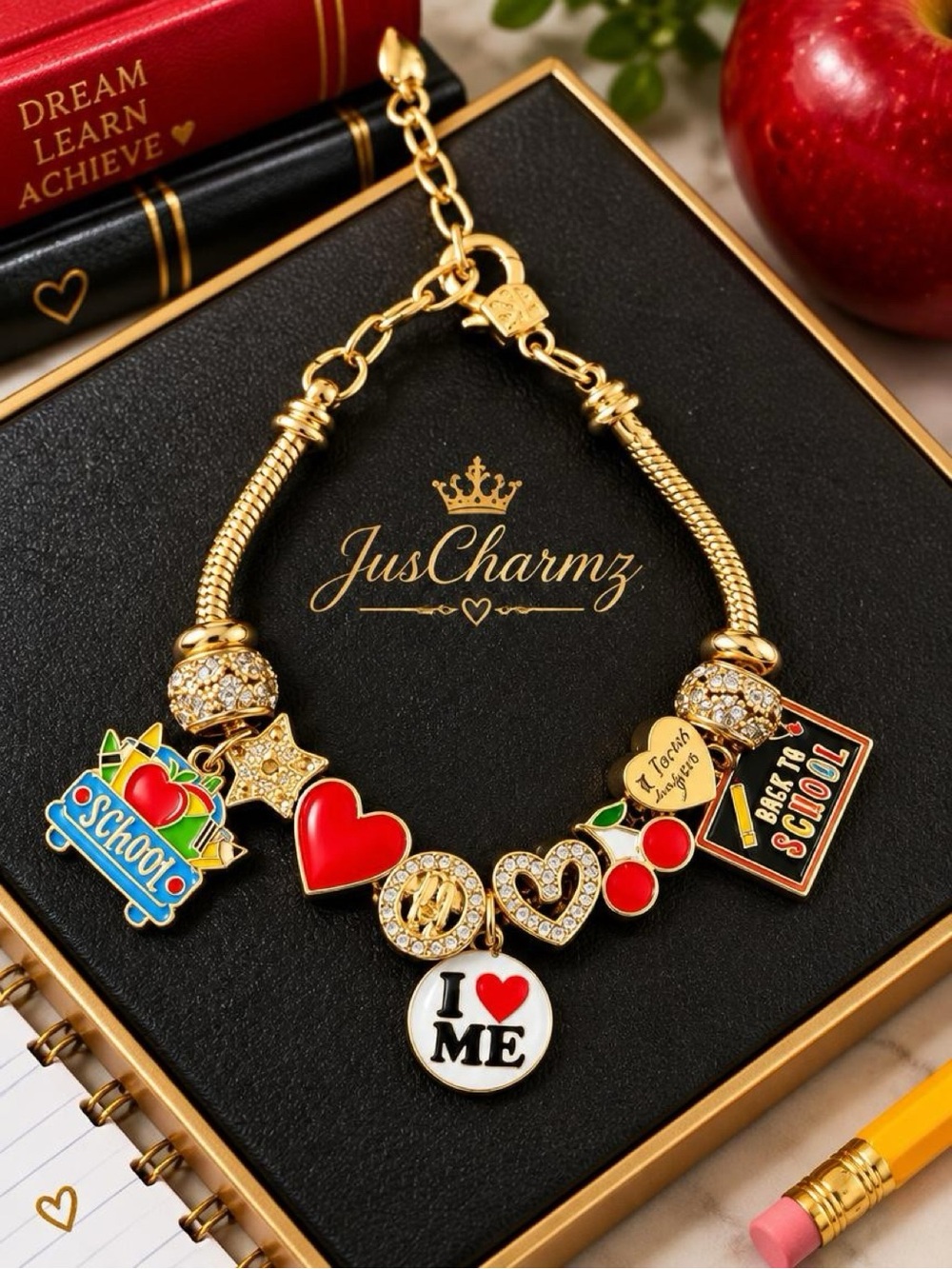 ‘Back to School' Charm Bracelet